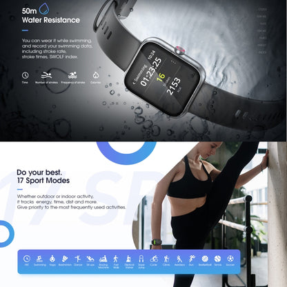 CS253 1.57 inch TFT Touch Screen 5ATM Waterproof Smart Watch, Support Sleep Monitoring / Heart Rate Monitoring / Sport Mode / Incoming Call & Information Reminder