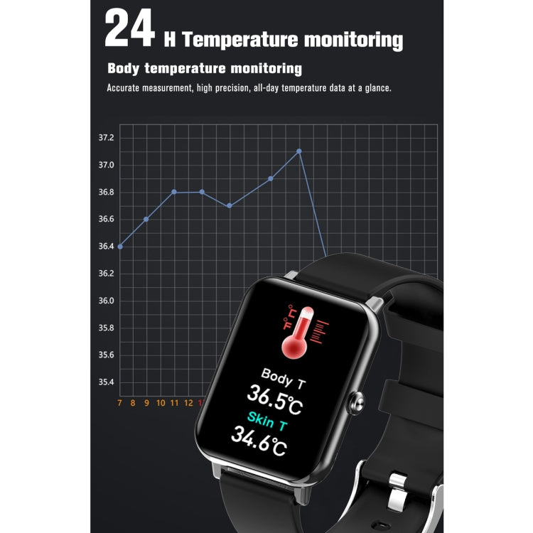 F15 Pro 1.69 inch TFT Screen IP67 Waterproof Smart Watch, Support Body Temperature Monitoring / Sleep Monitoring / Heart Rate Monitoring / Incoming Call Reminder