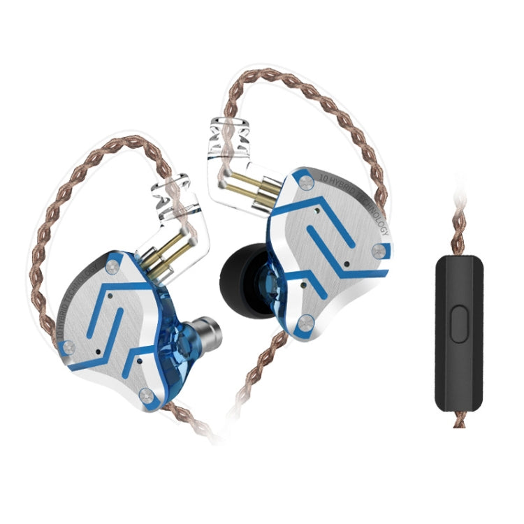 KZ ZS10 Pro 10-unit Ring Iron Gaming In-ear Wired Earphone,, ZS10 Pro Mic Version(Black), ZS10 Pro Standard Version(Diamond Blue), ZS10 Pro Mic Version(Blue), ZS10 Pro Mic Version(Streamer Blue), ZS10 Pro Mic Version(Glare Gold)