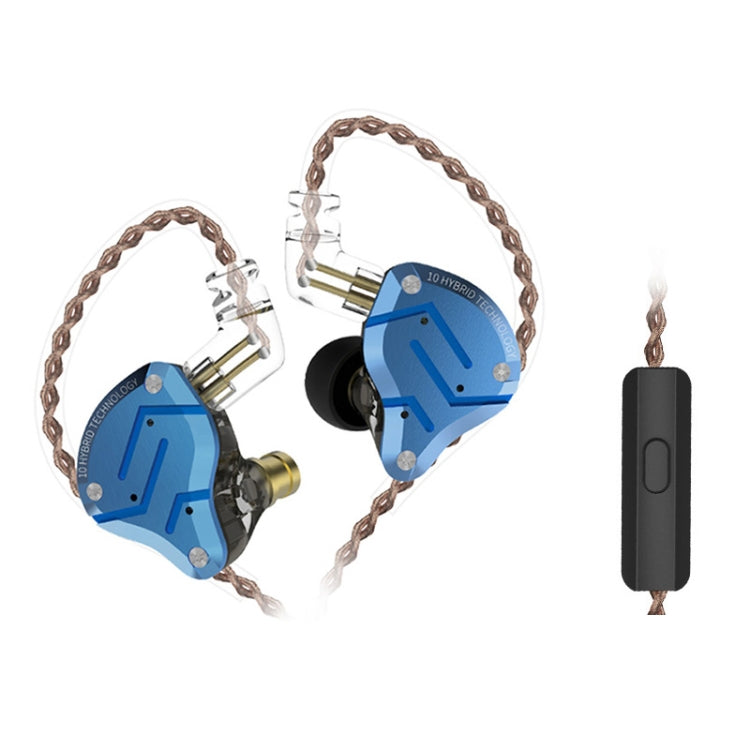 KZ ZS10 Pro 10-unit Ring Iron Gaming In-ear Wired Earphone,, ZS10 Pro Mic Version(Black), ZS10 Pro Standard Version(Diamond Blue), ZS10 Pro Mic Version(Blue), ZS10 Pro Mic Version(Streamer Blue), ZS10 Pro Mic Version(Glare Gold)