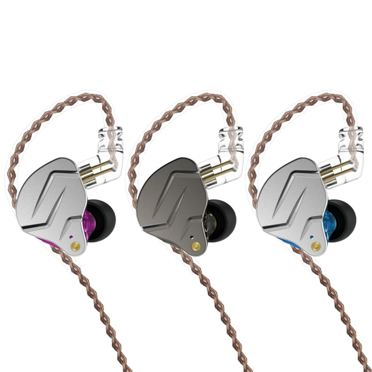 KZ ZSN Pro Ring Iron Hybrid Drive Metal In-ear Wired Earphone,, ZSN Standard Version(Grey), ZSN Standard Version(Blue), ZSN Standard Version(Purple), ZSN Mic Version(Grey), ZSN Mic Version(Blue), ZSN Mic Version(Purple)
