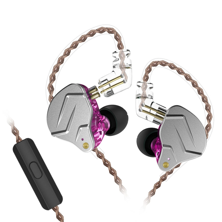 KZ ZSN Pro Ring Iron Hybrid Drive Metal In-ear Wired Earphone,, ZSN Standard Version(Grey), ZSN Standard Version(Blue), ZSN Standard Version(Purple), ZSN Mic Version(Grey), ZSN Mic Version(Blue), ZSN Mic Version(Purple)