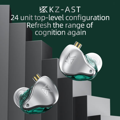 KZ AST 24-unit Balance Armature Monitor HiFi In-Ear Wired Earphone, No Mic, With Mic