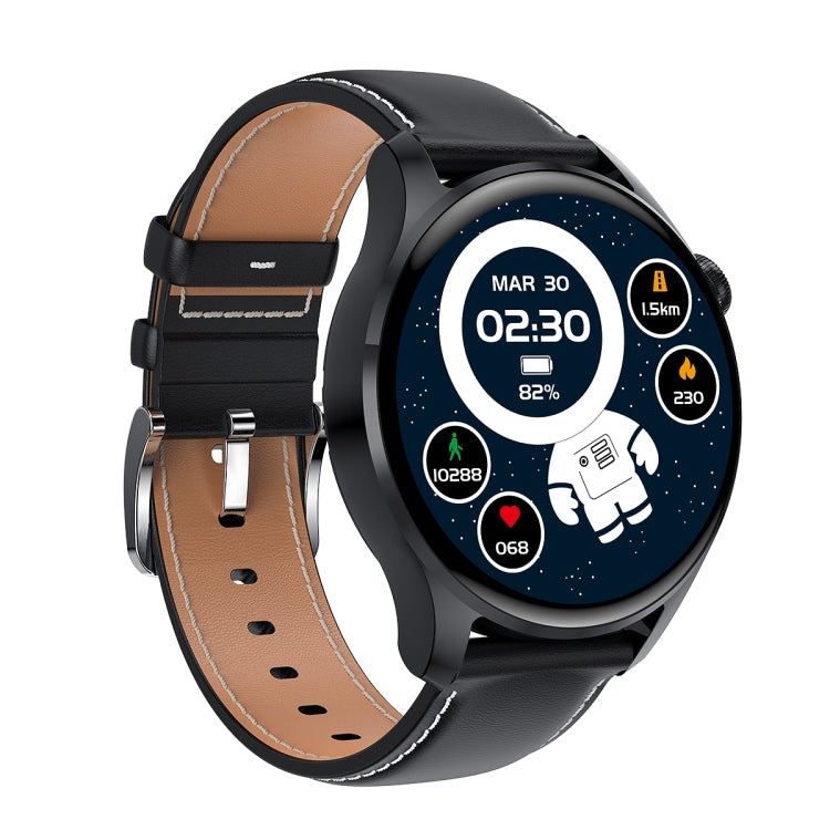 M103 1.35 inch IPS Color Screen IP67 Waterproof Smart Watch, Support Sleep Monitoring / Heart Rate Monitoring / Bluetooth Call / Music Playback, Style: Leather Strap, Leather Strap(Black), Leather Strap(Brown)