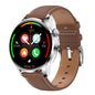 M103 1.35 inch IPS Color Screen IP67 Waterproof Smart Watch, Support Sleep Monitoring / Heart Rate Monitoring / Bluetooth Call / Music Playback, Style: Leather Strap, Leather Strap(Black), Leather Strap(Brown)