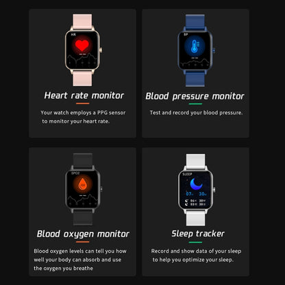 MX7 1.69 inch IPS Touch Screen IP68 Waterproof Smart Watch, Support Sleep Monitoring / Heart Rate Monitoring / Bluetooth Call / Body Temperature Monitoring