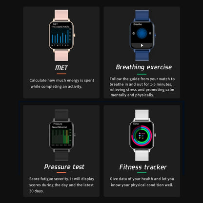 MX7 1.69 inch IPS Touch Screen IP68 Waterproof Smart Watch, Support Sleep Monitoring / Heart Rate Monitoring / Bluetooth Call / Body Temperature Monitoring