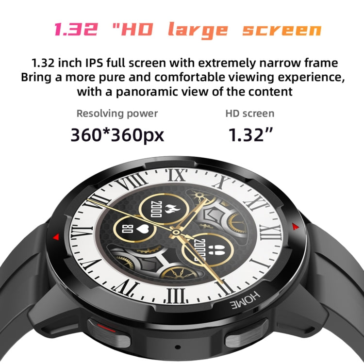 MT13 1.32 inch TFT Screen Smart Watch, Support Bluetooth Call & Alipay