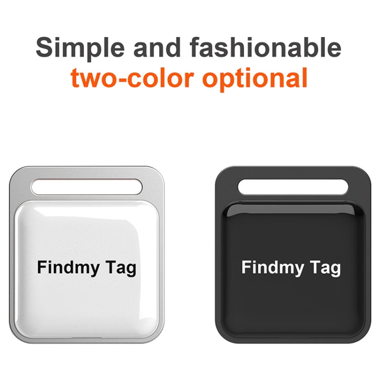 Findmy Tag Square Smart Bluetooth Anti- lost Alarm Locator Tracker, Square (White), Square (Black)