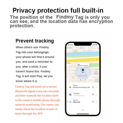 Findmy Tag Special Shape Smart Bluetooth Anti- lost Alarm Locator Tracker, Special Shape (Black), Special Shape (White)