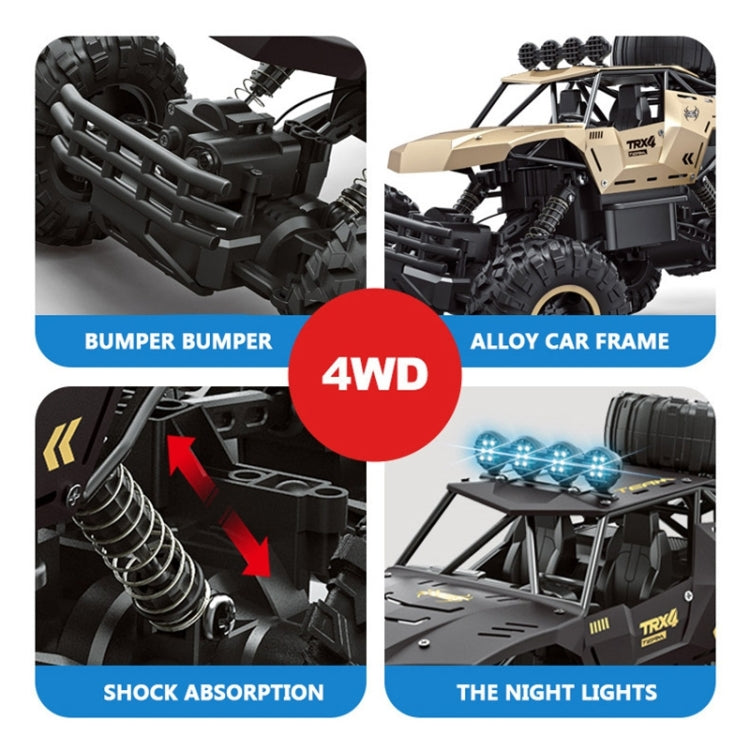 4WD Oversized Alloy Six Wheel Vehicle RC Car, (Black), (Gold)