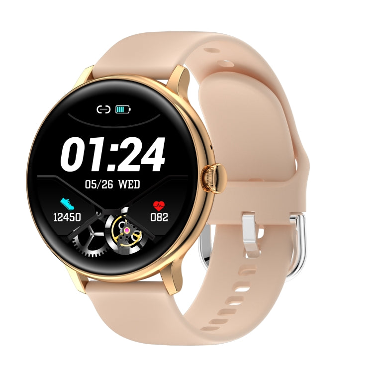 Q71 Pro 1.28 inch TFT Screen Silicone Strap Smart Watch, Support Bluetooth Call / Menstrual Cycle Reminder, Silicone Strap(Rose Gold), Silicone Strap(Black Gold), Silicone Strap(Black)