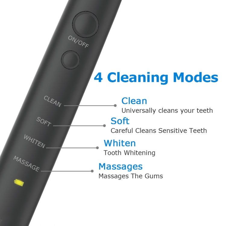 USB Charging Adults Electric Sonic Toothbrush with 8 Brush Heads