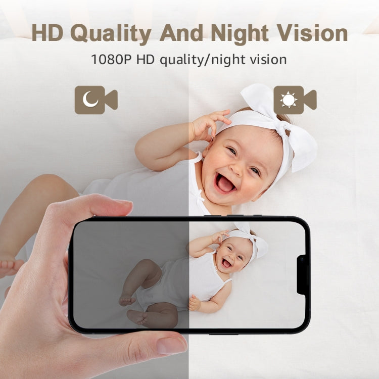 YT51 1920x1080 Home Baby Wireless Camera, Support Infrared Night Vision / Baby Crying Detection,, AU Plug, with Temperature, UK Plug, with Temperature