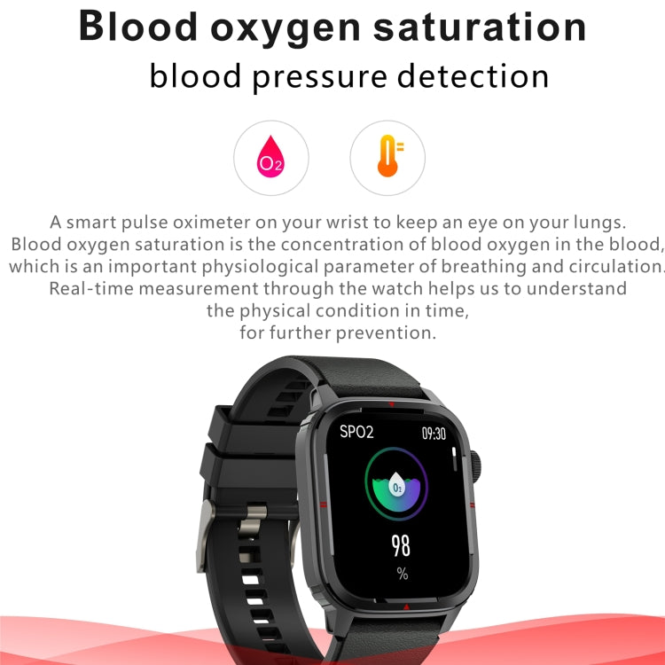 Q25 1.7 inch TFT HD Screen Smart Watch, Support Bluetooth Calling/Blood Pressure Monitoring