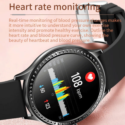 AK35 1.32 inch IPS Color Screen Smart Watch, Support Sleep Monitoring/Blood Oxygen Monitoring, Black Steel Watch Band, Black Silicone Watch Band, Gold Pink Silicone Watch Band, Gold Steel Watch Band, Gold Purple Silicone Watch Band