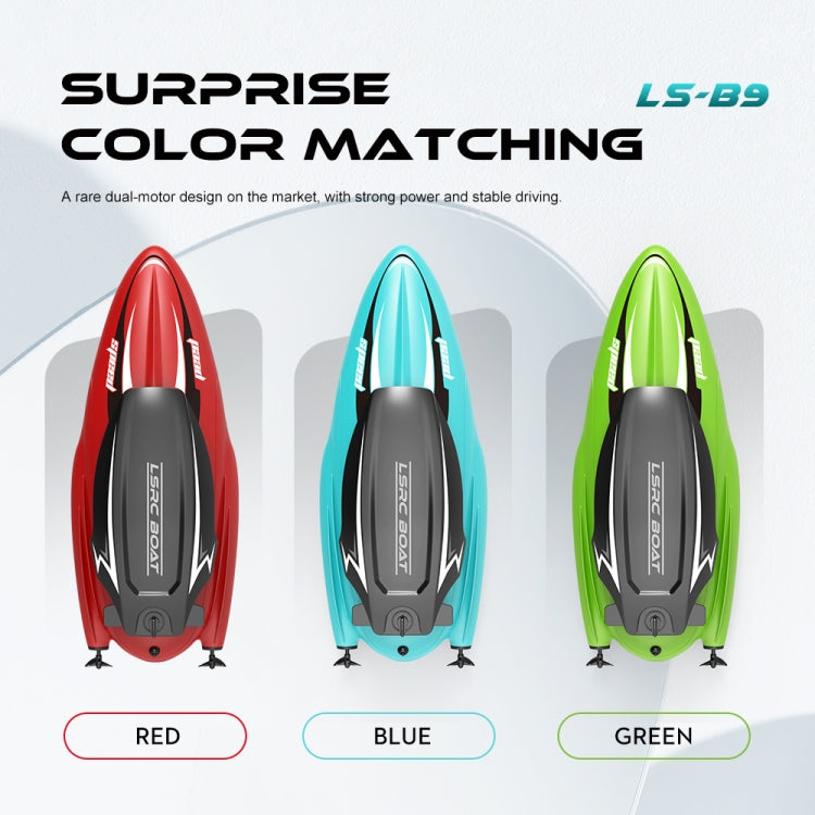 LSRC B9 2.4G Double Propeller Remote Control Boat Water Toy Racing Rowing