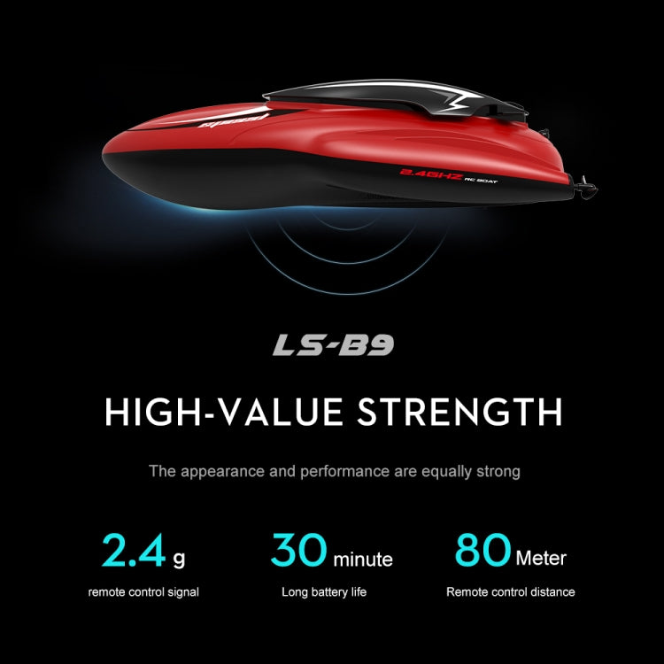 LSRC B9 2.4G Double Propeller Remote Control Boat Water Toy Racing Rowing