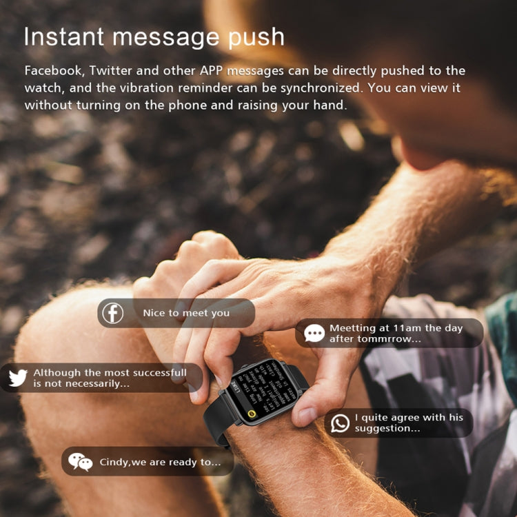 GT30 1.69 inch TFT Screen Smart Watch, TPU Bnad IP67 Waterproof Support Bluetooth Call / Multiple Sports Modes, TPU Bnad