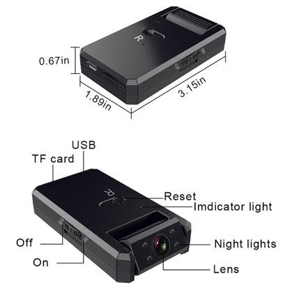 Infrared Night Vision Mini HD WiFi Camera 120 Degrees Recorder, WD6-A, WD6-C