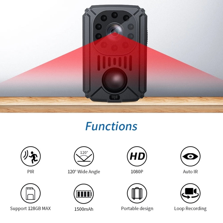 MD31 Mini 1080P HD Camcorder Night Vision PIR Motion Action Micro Camera, MD31