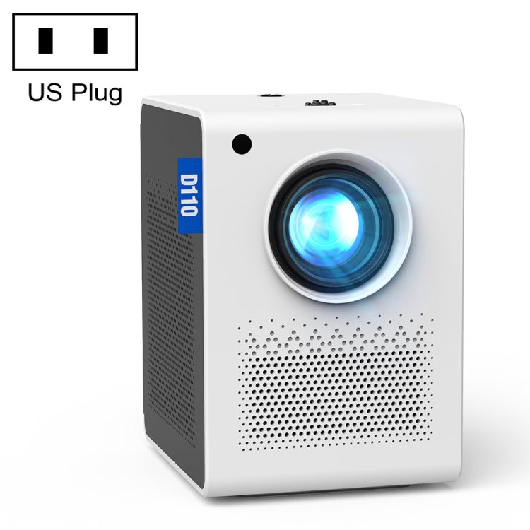 D110 180 ANSI Lumens Mini LED+LCD Smartphone Wireless Screen Mirroring Projector, US Plug, EU Plug, UK Plug, AU Plug