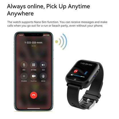 1.75 inch Screen 4G LTE Smart Watch Android 9.1OS, 2GB+16GB, 4GB+128GB