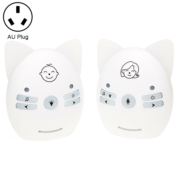 Wireless Audio Baby Monitor Support Voice Monitoring + Intercom + Night Light without Battery, US Plug, UK Plug, EU Plug, AU Plug