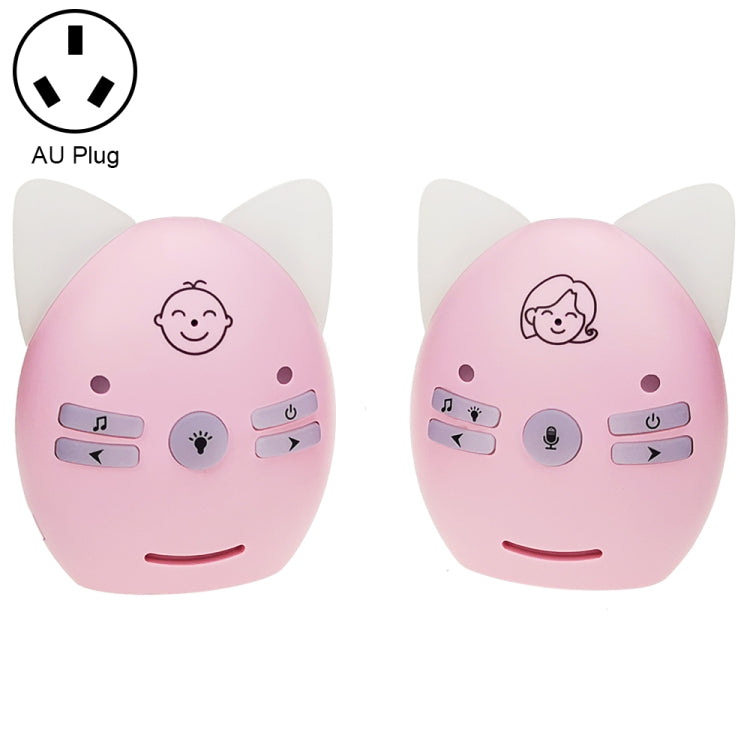 Wireless Audio Baby Monitor Support Voice Monitoring + Intercom + Night Light without Battery, US Plug, UK Plug, EU Plug, AU Plug