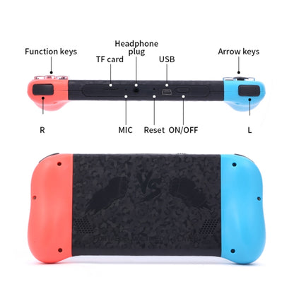 X50 5.1 inch Screen Handheld Retro Game Console 8G Memory with 6000+ Games, X50 / Black, X50 / Red+Blue