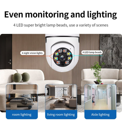 A6 2MP HD Light Bulb WiFi Camera Support Motion Detection/Two-way Audio/Night Vision/TF Card, Without Memory Card