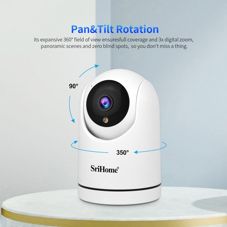 SriHome SH042 2.0MP 1080P HD AI WiFi Pan-tilt Surveillance Camera, SH042