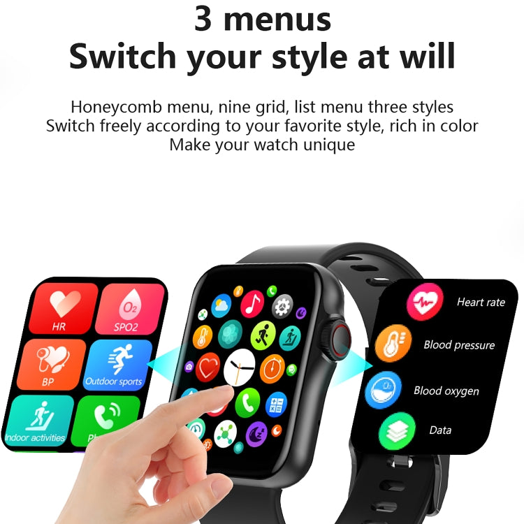 D07 1.7 inch Square Screen Smart Watch with Payment NFC Encoder