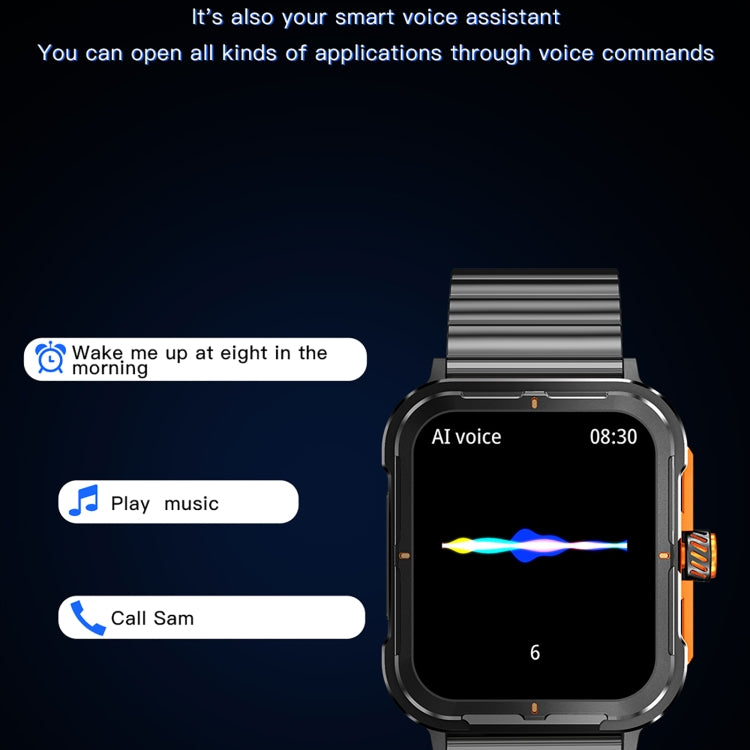 D09 1.9 inch TFT Square Screen Smart Watch Supports Blood Pressure Monitoring
