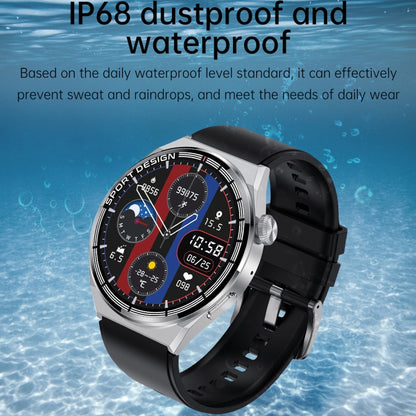 MD3MAX 1.39 inch Round Screen Leather Strap Smart Watch Supports Heart Rate Monitoring/Blood Oxygen Monitoring, Leather Strap