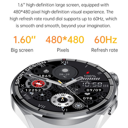 MD3MAX 1.39 inch Round Screen Steel Strap Smart Watch Supports Heart Rate Monitoring/Blood Oxygen Monitoring, Steel Strap