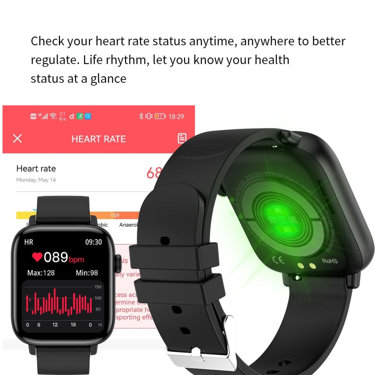 T49 1.9 inch HD Square Screen Smart Watch Supports Heart Rate Monitoring/Bluetooth Calling