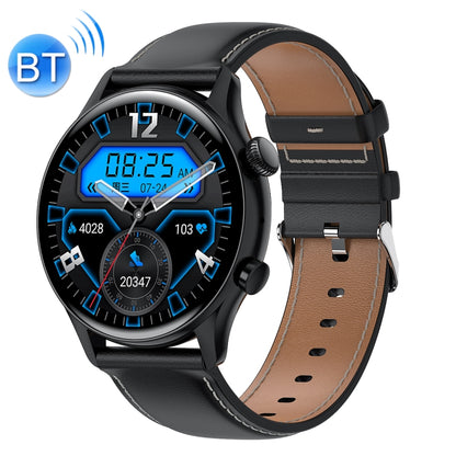 Ochstin 5HK8 Pro 1.36 inch Round Screen Blood Oxygen Blood Pressure Monitoring Bluetooth Smart Watch, Silicone, Leather, Steel