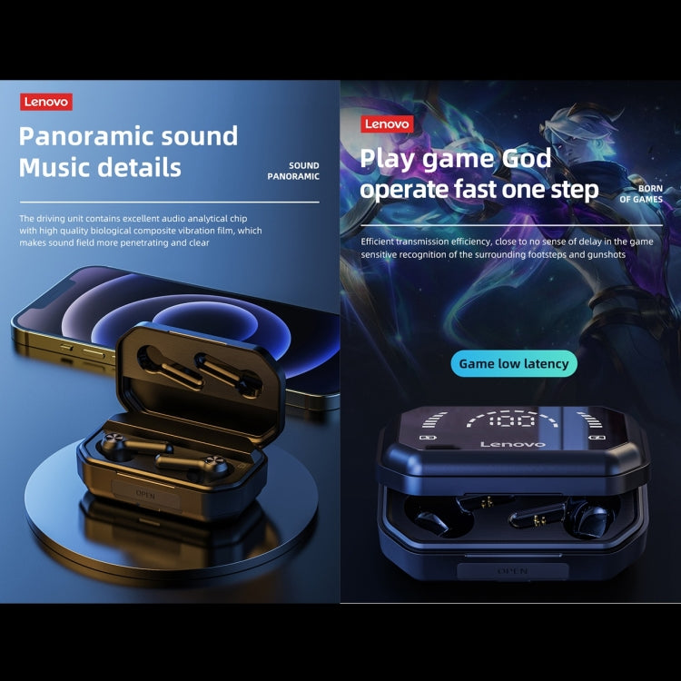 Lenovo LP3 Pro TWS Wireless Bluetooth 5.0 LED Power Display Sport Noise Reduction Earphone