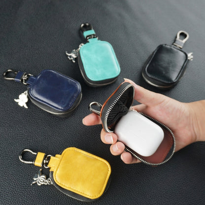 Universal Bluetooth Earphone Leather Storage Bag, For Apple AirPods