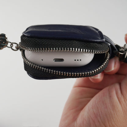 Universal Bluetooth Earphone Leather Storage Bag, For Apple AirPods