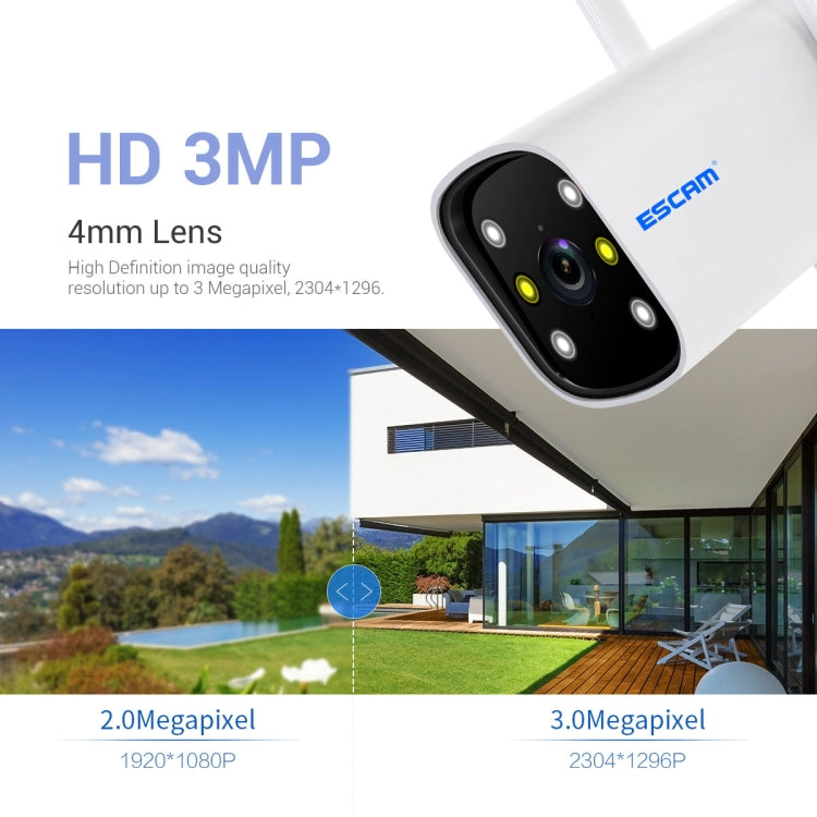 ESCAM PT301 3MP 1296P HD Indoor Wireless PTZ IP Camera IR Night Vision AI Humanoid Detection Home Security CCTV Monitor, US Plug, UK Plug, AU Plug, EU Plug