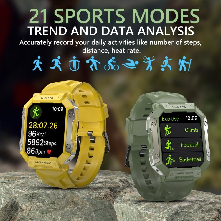 PG333 1.91 inch Waterproof Smart Sports Watch Support Heart Rate Monitoring / Blood Pressure Monitoring