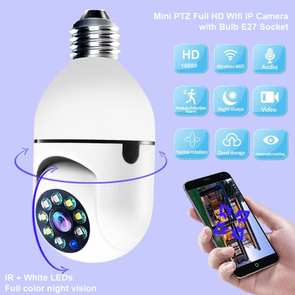 ESCAM 2.0MP 1080P Light Bulb WiFi Camera, Support IR Night Vision / Motion Detection / Two-way Voice, ESCAM