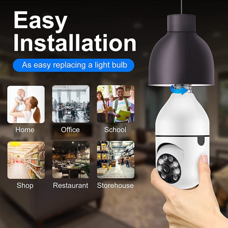 ESCAM 2.0MP 1080P Light Bulb WiFi Camera, Support IR Night Vision / Motion Detection / Two-way Voice, ESCAM