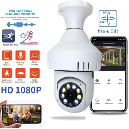 DP36 1080P Smoke Alarm Bulb WiFi Camera, Support IR Night Vision / Motion Detection / Two-way Voice, DP36