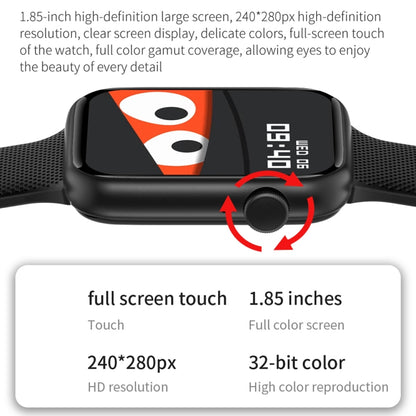 HT15 1.85 inch Silicone Band IP67 Waterproof Smart Watch, Support Bluetooth Calling / Sleep Monitoring