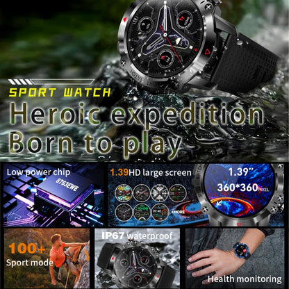 K10 1.39 inch IP67 Waterproof Smart Watch, Support Heart Rate / Sleep Monitoring