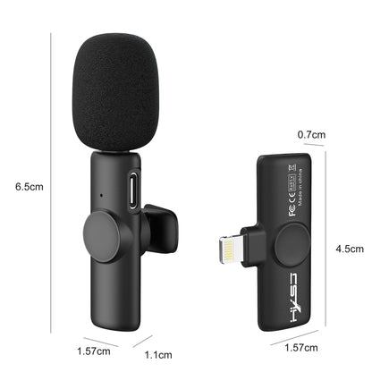 HXSJ F18 2.4G 8 Pin Noise Reduction Lavalier Wireless Microphone, 8 Pin