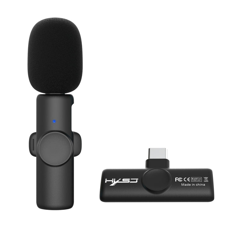 HXSJ F18 2.4G USB-C/Type-C Noise Reduction Lavalier Wireless Microphone, USB-C/Type-C